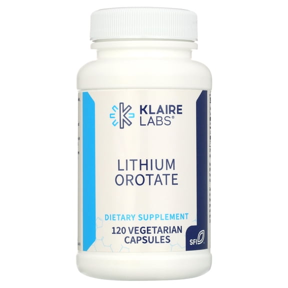Klaire Labs Lithium Orotate 4.8 mg 120 vcaps