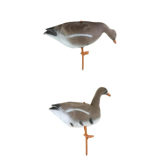 S SERENABLE 2pcs Realistic Shooting Hunting Target Full Body Goose Decoy Grass Yard Decors