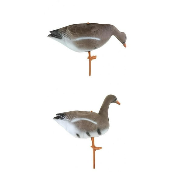 koolsoo 2pcs Realistic Shooting Hunting Target Full Body Goose Decoy Grass Yard Decors