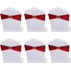 thumbnail image 1 of KAIYANG 6 piezas de cinturón elástico para silla, correas decorativas para silla de fiesta de boda (rojo), 1 of 5