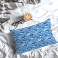 thumbnail image 6 of Kdxio Cotton Pillow Cases 16"x24" Pillowcases,Soft and Breathable Bedroom Pillow Cases-Blue Fish, 6 of 8