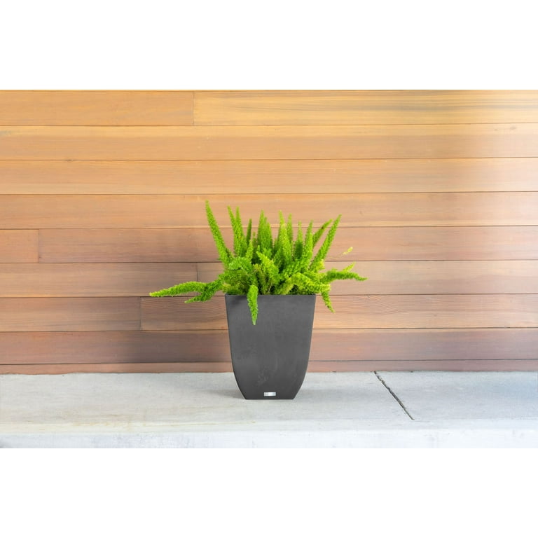 Veradek Sierra Square Planter - Black - 18 in. Veradek Sierra Square Planter - Black - 18 in.
