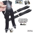 thumbnail image 2 of Holdup Brand Classic Series Basic Black X-back Suspenders With Black Gripper Clasps, 2 of 4