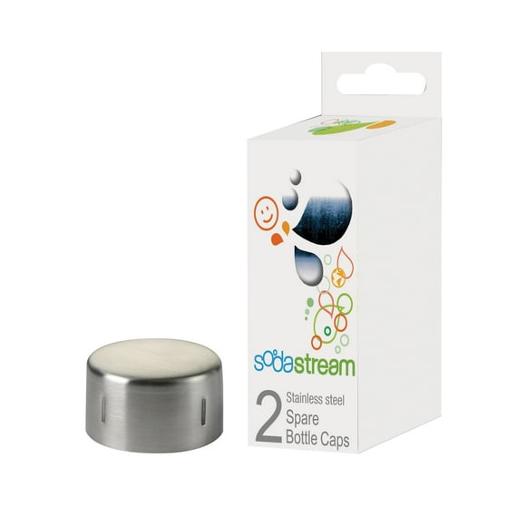 SodaStream Bouchons de Bouteille, Lot de 2, Métal