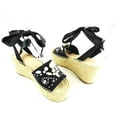 thumbnail image 3 of G by Guess Womens Razzle Open Toe Casual Platform Sandals, Black Satin, Size 7.0, 3 of 4