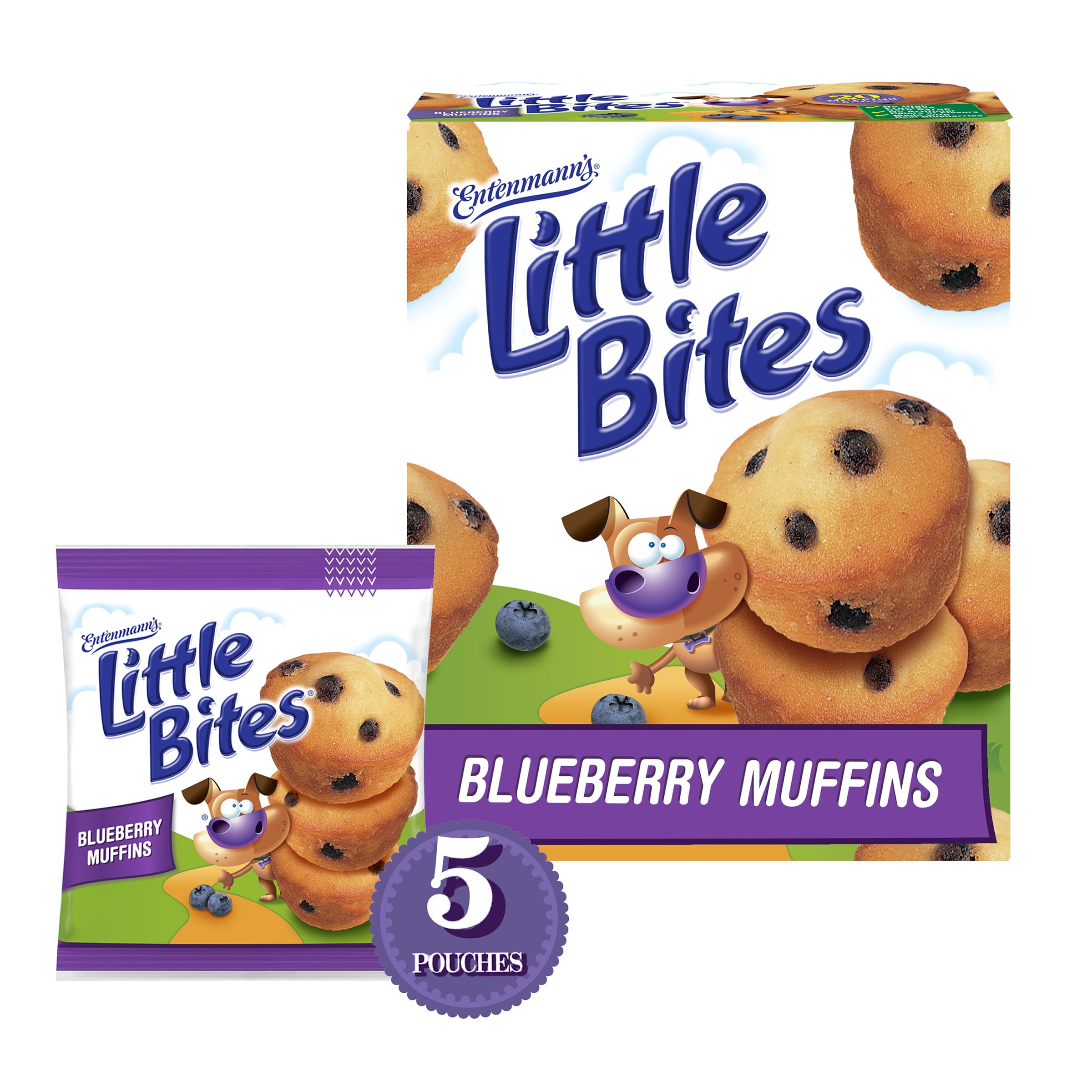 Entenmann’s Little Bites Blueberry Muffins, 5 Pouches per Box