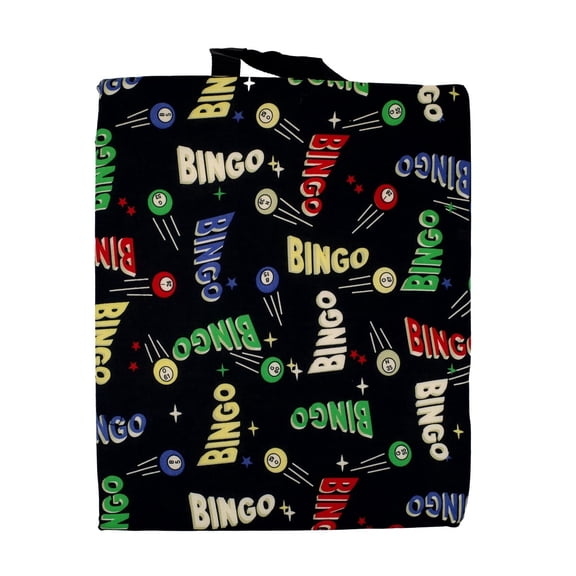 Cieatiam Foam Bingo Game Hall Travel Stadium Patterned Seat Cushion Carry Handle Office Chair Pad
