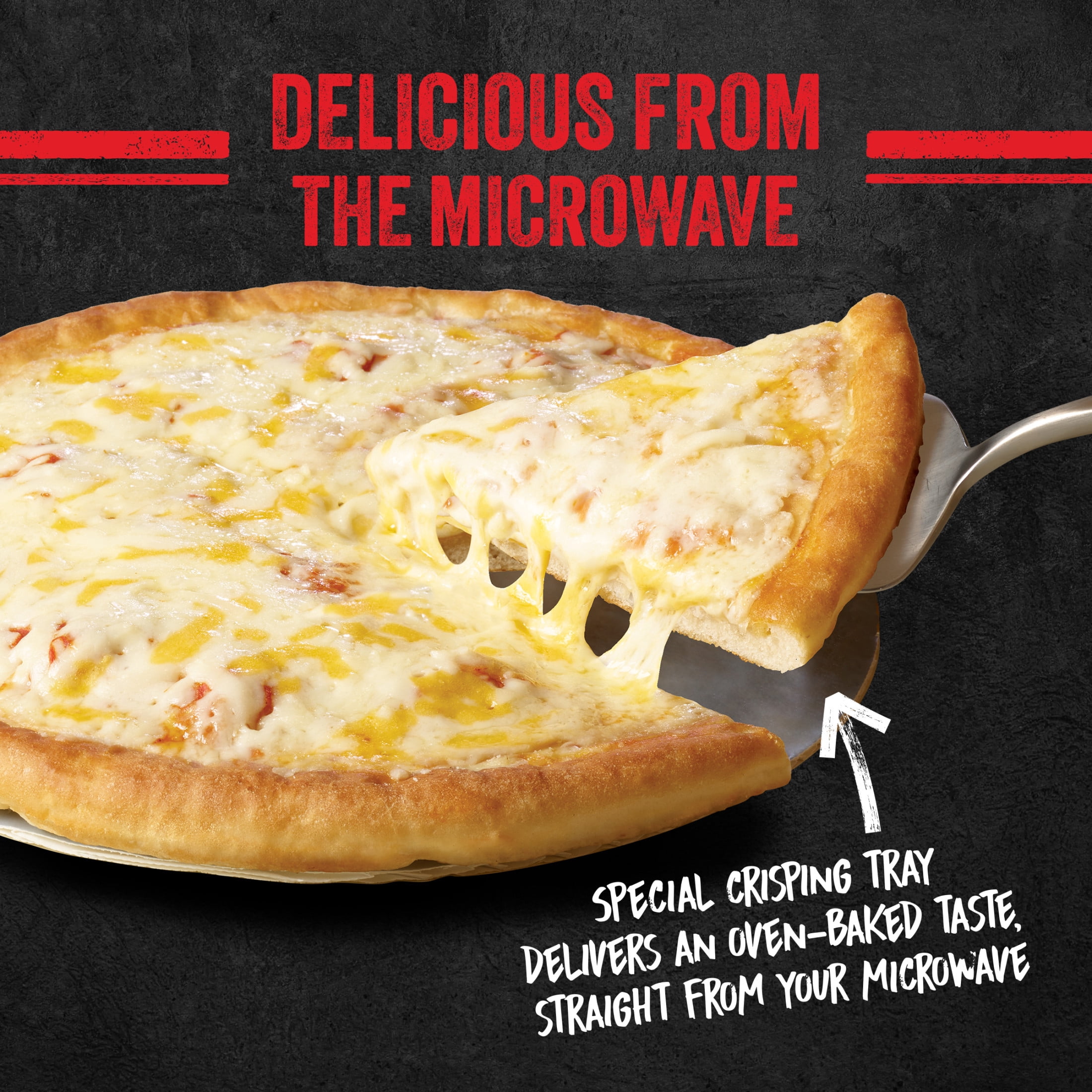 Red Baron Crunch Time Four Cheese Frozen Microwave Pizza, 14.9 oz