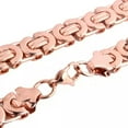 thumbnail image 2 of QQTDFG 6/8/10mm Cut Flat Byzantine Chain Stainless Steel Women Men Necklace or Bracelet-Rose Gold-6mm-20inch or 50cm, 2 of 6