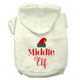 thumbnail image 4 of Christmas Pet Dog  Cat Hoodie Screen Printed, "Middle Elf", 4 of 11