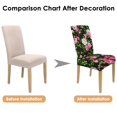 thumbnail image 7 of Modern Floral Peony Autumn Leaves Dining Chair Covers Set of 4 Washable Polyester Stretch Slipcovers Removable Protector for Farmhouse Home, 7 of 7