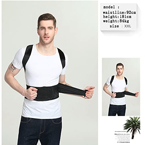 Posture Corrector for Men and Women, X-5XL Back Brace, Provides Pain Relief for Neck, Back, Shoulders, Adjustable Breathable Posture Support Back Support Support (Size : 5X-Large)