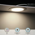 thumbnail image 2 of 24 Pack 13.5W 6-Inch Ultra-Thin LED Recessed Light with J-Box, 4000K Cool White, Dimmable Slim Panel Downlight, Satin Nickel, 2 of 7