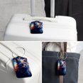 thumbnail image 6 of Fox Square PU Leather Luggage Tags - 2 Pack with Privacy Cover and Stainless Steel Ring - Suitable for Travel, Backpack, Handbag - Suitcase Tags, Travel Tag, 6 of 7