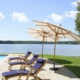 thumbnail image 4 of Costway Base de Parasol Demi-Ronde de Patio Extérieur 20 Pieds' Support en Résine Table de Terrasse Pare-Soleil, 4 of 10