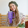 thumbnail image 4 of Thank You Gifts for Women, Sometimes You Forget You''re Awesome 40oz Tumbler with Handle and Straw, Inspirational Gifts for Women Birthday Gifts for Her Mom Wife Girlfriend and Sister - Purple, 4 of 5