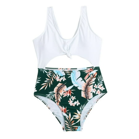 

Girls Swimsuit Thin Straps Beach Sport Swimsuit Summer Beach Rash Guard Swimwear For 7 To 14 Years
