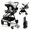 Gray, variant on Baby Stroller Lightweight Travel Baby Pram with Cup Holder and Mosquito Net 0-36 Months,Support One-Touch Folding,Unisex,BLACK