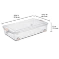 thumbnail image 3 of Sterilite 47 Liter Wheeled Underbed Latch Box- Pink, 3 of 3
