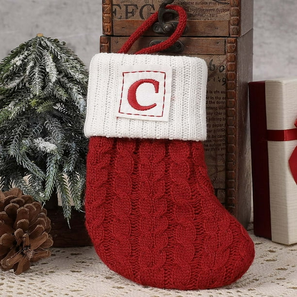 Initial Alphabet Christmas Stockings 7inch Letter Personalised Xmas Stocking Letter Personalised Xmas Stocking 26 Soft Stockings Decorations For Family Party