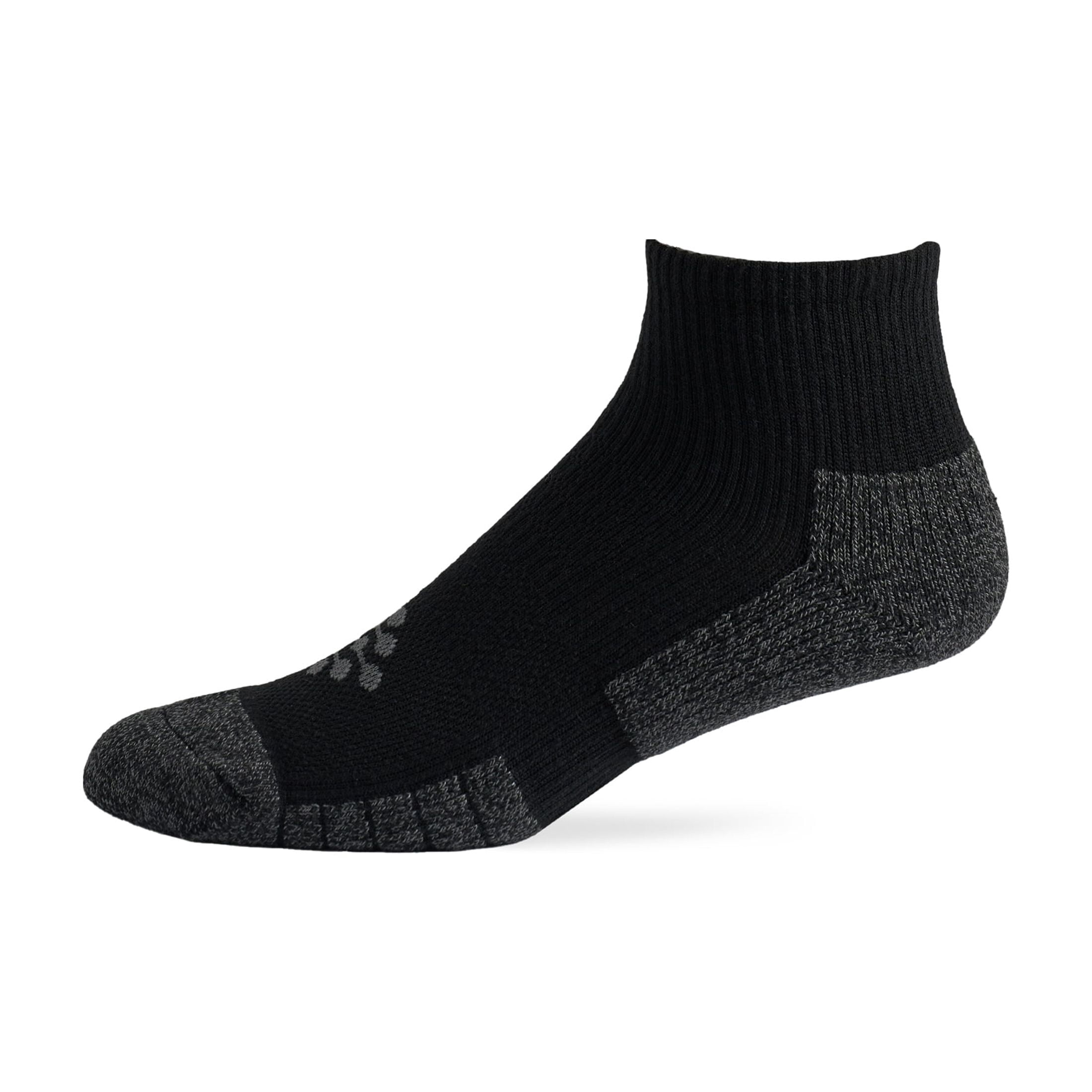 TRUEENERGY Flow High Impact Cushion Quarter Sock, Men's Size 10-14.5, 3-pack
