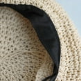 thumbnail image 3 of SikaFu Breda Hat Female Spring And Summer New Hat Straw Editor Beileo Hat Retro Literary And Version Of Pure Color Painter Hat, 3 of 8