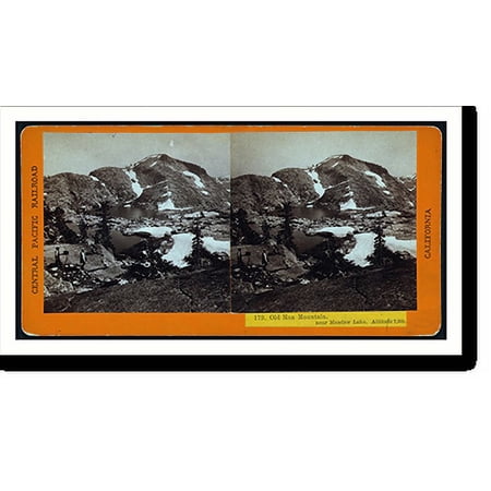 Historic Print, Old Man Mountain. Near Meadow Lake altitude 7500, 16" x 20"