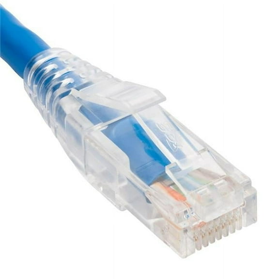 ICC ICC-ICPCSM10BL 10 ft. CAT5E Clear Boot Patch Cord, Blue - Pack of 25