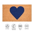 thumbnail image 3 of Calloway Mills Dark Blue Heart Doormat, 36" x 72", 3 of 6