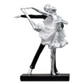 thumbnail image 1 of Estatua De Bailarina De Ballet Resina Ballet Chica Estatua Arte Doble Bailarina Figuras Artesanales (A Plata) Likrtyny Libre de BPA, 1 of 8