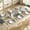 Abstract Dark Gray, variant on Farmhouse Table Runner and Placemats Set of 6, Cotton-Linen Abstract Teal and Grey Painting Art Dining Table Decor for Daily Use(1 Table Runner 72 inches Long and 6 Placemats)