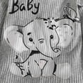 thumbnail image 5 of Wxirdiow Baby Sweatsuit Baby Girl Outfit Animal Print Long Sleeve Romper with Pants Bow Headband Infant Grey Size,3-6 Months, 5 of 9