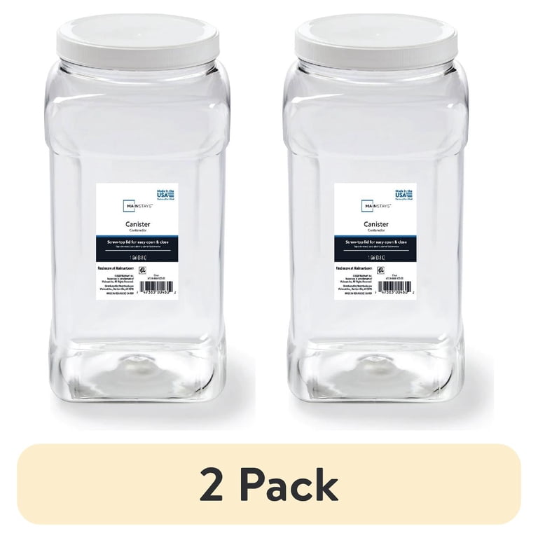 Mainstays 4-Quart Clear Plastic Canister with Twist-Top Lid photo 1