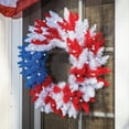 thumbnail image 2 of Gerson 24-Inch Diameter Pre-Lit Americana Wreath with 50 Warm White LED Lights, 2 of 2