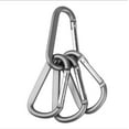 thumbnail image 3 of Mosquetones CampTek Forma D Aluminio 3 Pulgadas Pack 6 Piezas con Llaveros, 3 of 5
