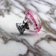 thumbnail image 4 of Pomos de armario MDPLY, diamante de cristal rosa, 30 mm, paquete de 8, 4 of 8