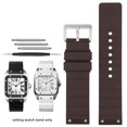 thumbnail image 3 of Correa de reloj de goma de 23 mm, negra, marrón y gris, para C-ar-tier Santos Sandoz Santos 100, correa de reloj de silicona para hombres y mujeres, 3 of 5