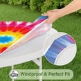 thumbnail image 5 of Colorful Tie Dye Mandala Pattern Round Fitted Tablecloth with Elastic Edge,Dining Table Cover Waterproof,Outdoor Round Tablecloth for Camping,Dining,Indoor and Outdoor, 5 of 7