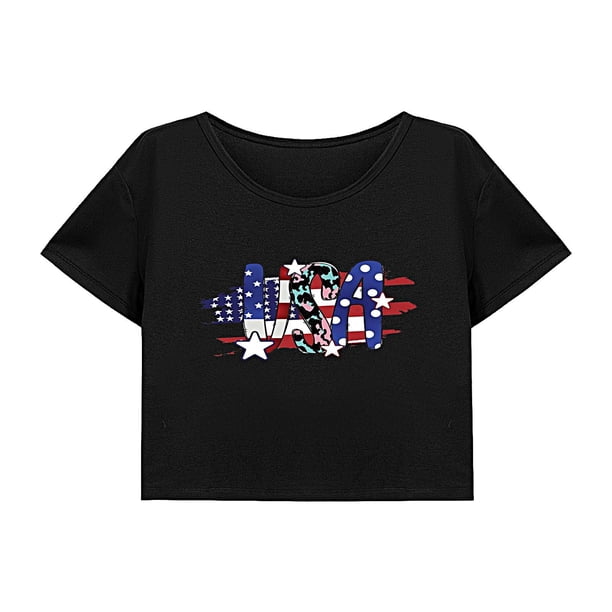 Top corto para mujer, disfraz de verano, camiseta de manga corta para senderismo, viajes, playa, trabajo SG