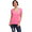 New Pink, variant on WomenÕs Stretch Neon Trim Short Sleeve V-Neck T-Shirt, White Orange Pop, Large