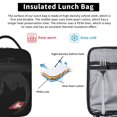 thumbnail image 4 of Bolsa de almuerzo con aislamiento térmico para hombre y mujer, lonchera térmica para el trabajo, picnic, playa, viajes, color negro, 4 of 5