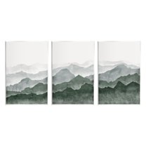 Stupell Sage Hills Mountain Nature View Landscape Painting Wall Plaque Unframed Art Print Wall Art, Set of 3