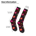 thumbnail image 2 of Naloa Geometric Hearts Thigh High Socks Extra Long Stretchy Sock Women Over Knee High Opaque Stocking Daily Wear, 2 of 6
