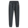 thumbnail image 4 of CONZONE Men'S Baggy Sweatpants Casual Wide Leg Fleece Sweat Pants for Men Solid Color Elastic Waist Drawstring Soft Cozy Athletic Joggers With Pockets, 4 of 5