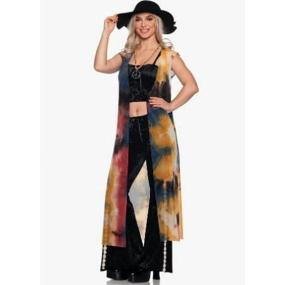 Bohemian Hippie - Tie Dye - Long Jacket - 1960's - Costume - Adult - Medium