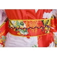 thumbnail image 3 of THY COLLECTIBLES Women's Silk Traditional Japanese Kimono Robe/Bathrobe / Party Robe (Red), 3 of 5