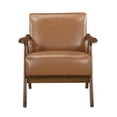 thumbnail image 3 of Lexicon Damala Fauteuil d'Appoint en Similicuir Brun Mat, 3 of 10
