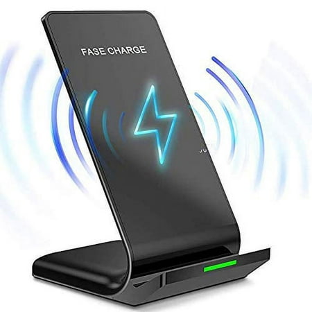 10W/7.5W Fast Wireless Charger Stand for Samsung Galaxy S21/Note 20 Ultra/S20/S10+/S10e/S9/ S8+/ S7 Edge Note 9/8 Qi Certified Charging Dock for iPhone SE(2020)/11/12 Mini/ 12 Pro Max/XS Max/XR