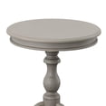 thumbnail image 3 of Pemberly Row Traditional Wood  Pedestal Accent Table in Weather Gray, 3 of 7