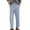 Light Blue, variant on Women's Casual Pants High Waisted Loose Fit Boyfriend Jeans Elastic Waistband Wide Leg Comfortable Daily Vacation Wear Women Pants Casual High Waist Womens Pants Casual Trouser Paper Bag